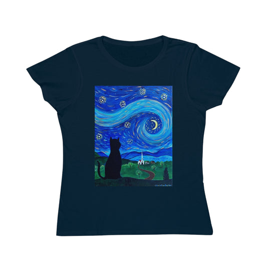 Starry, Starry Cat | Organic Women's Classic T-Shirt