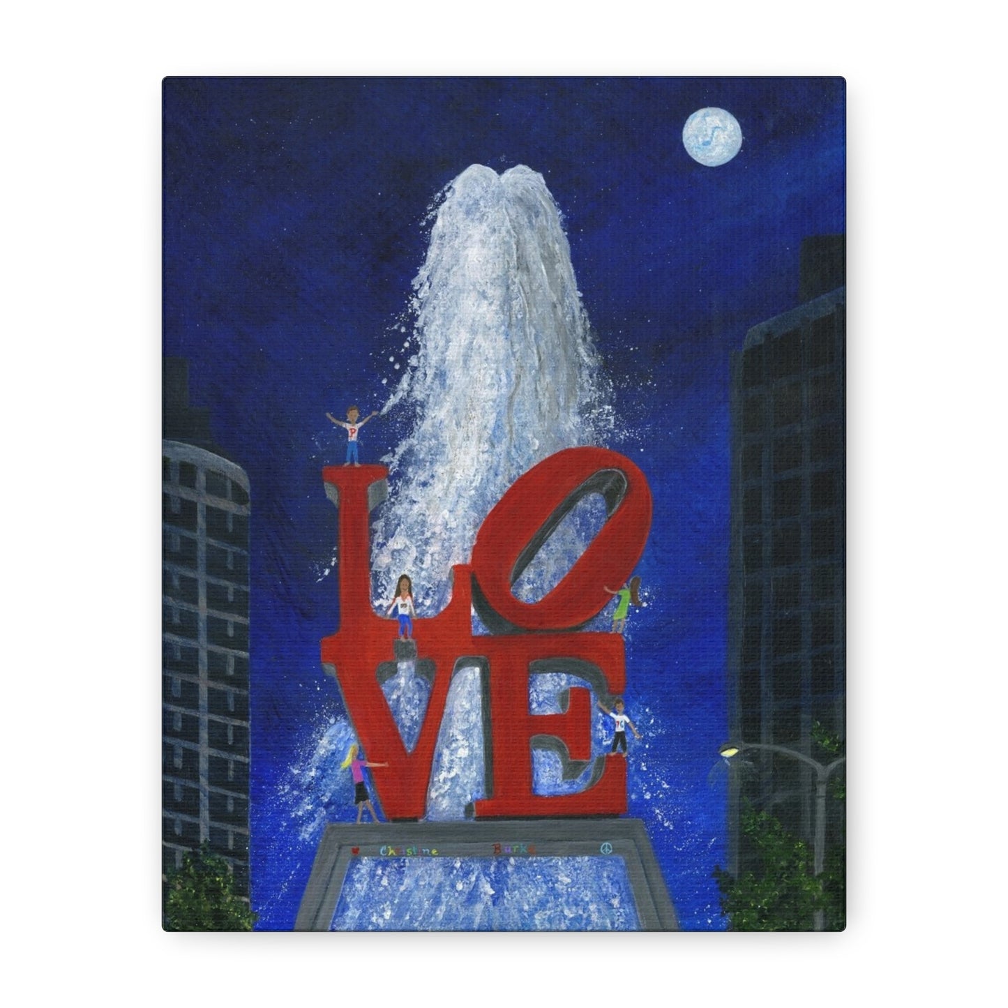 Philly Love Sign | Matte Canvas | 8" X 10"
