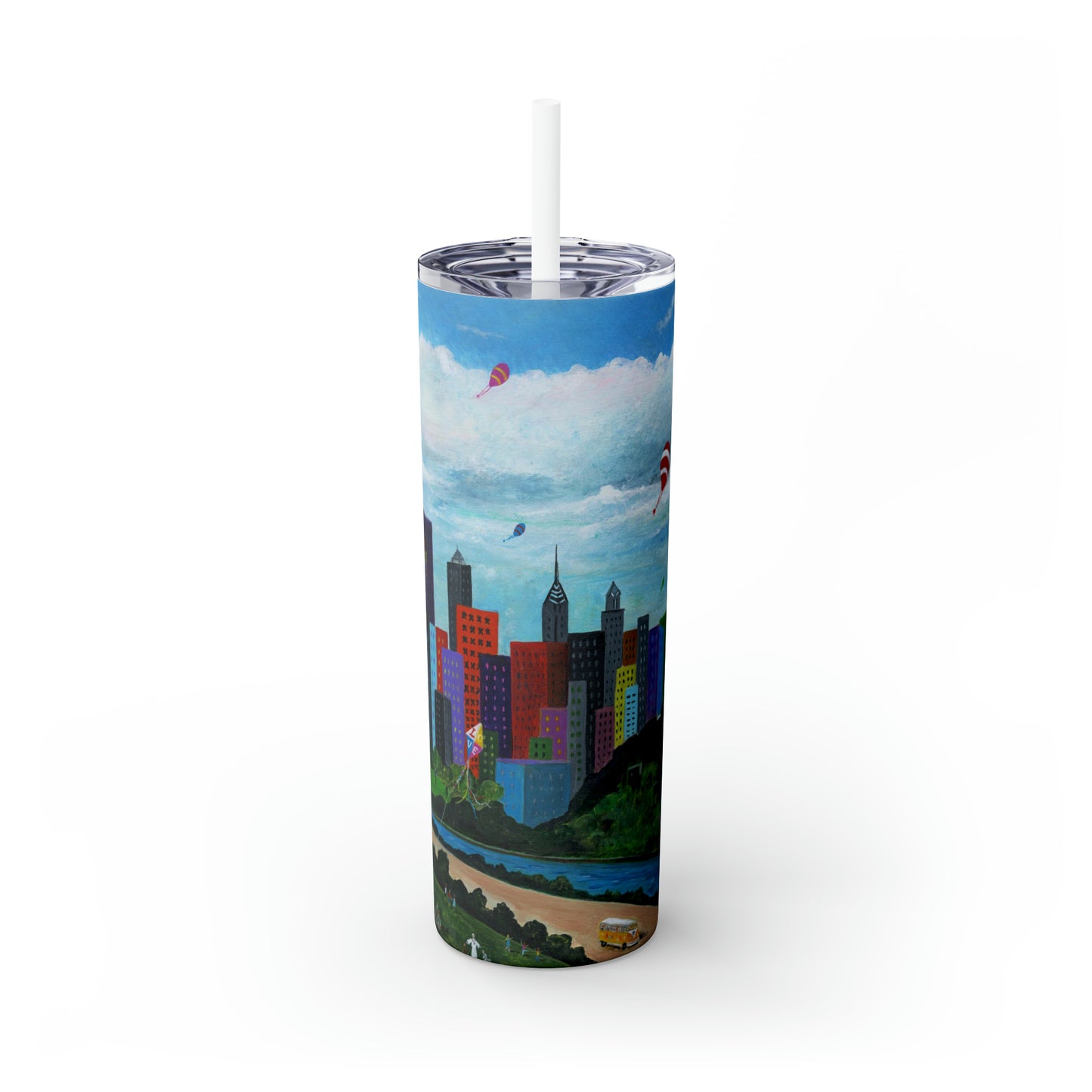 Philly Skyline | Skinny Tumbler with Straw | 20oz