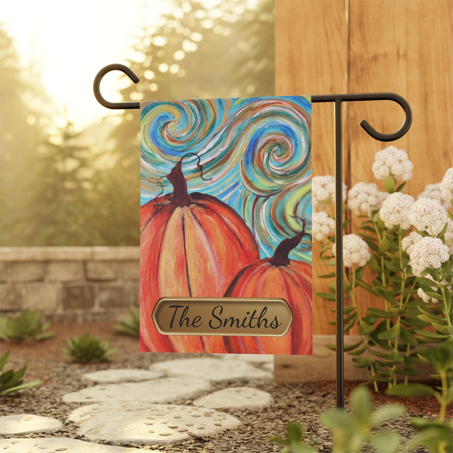 Personalized Pumpkin Garden Flag 12X18 | Autumn Yard Decor | Custom Outdoor Flag | Outdoor Yard Decor | Whimsical