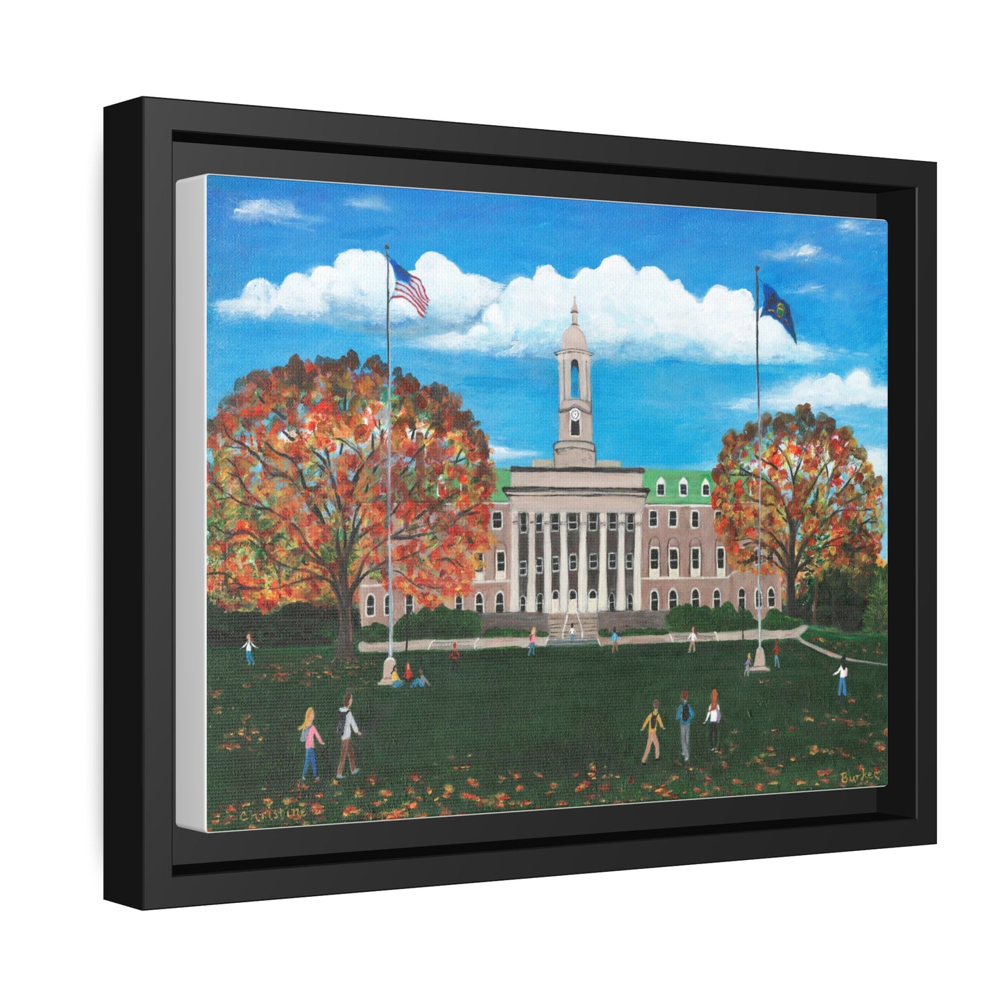 Old Main - Penn State | Matte Canvas | Black Frame