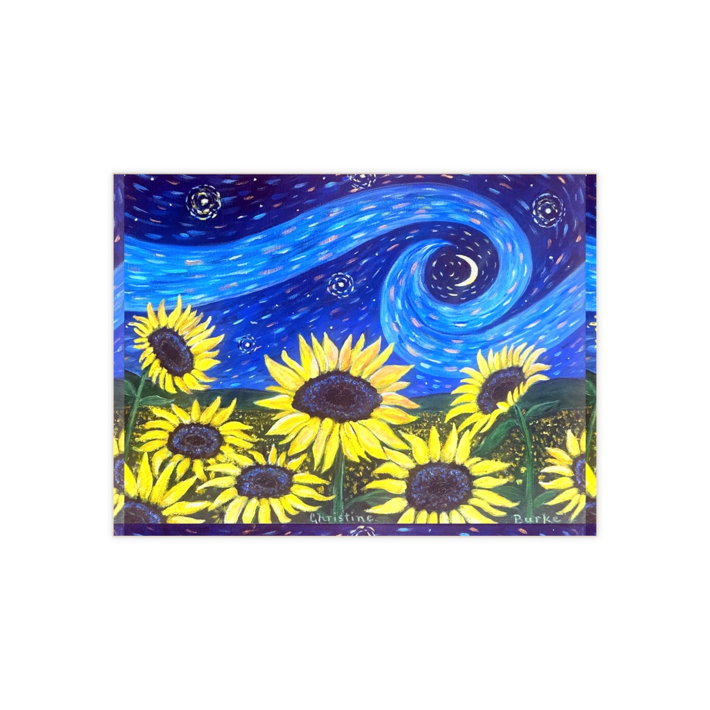 Starry, Starry Sunflowers | Ceramic Tile