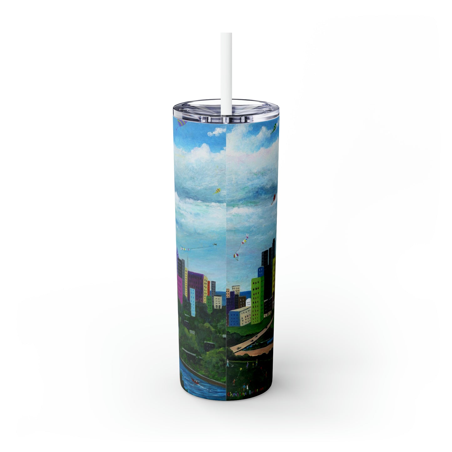 Philly Skyline | Skinny Tumbler with Straw | 20oz