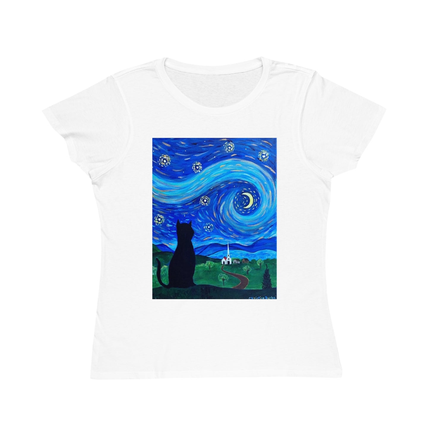 Starry, Starry Cat | Organic Women's Classic T-Shirt