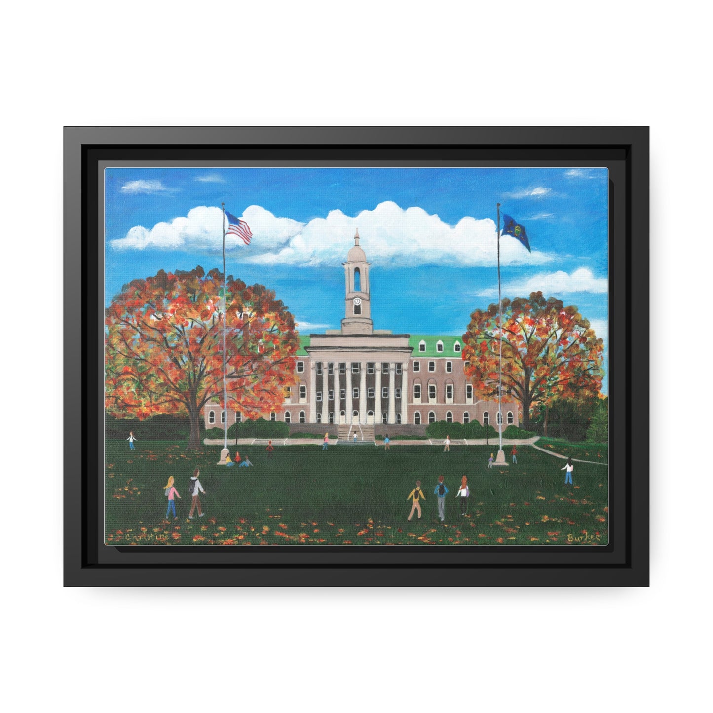 Old Main - Penn State | Matte Canvas | Black Frame