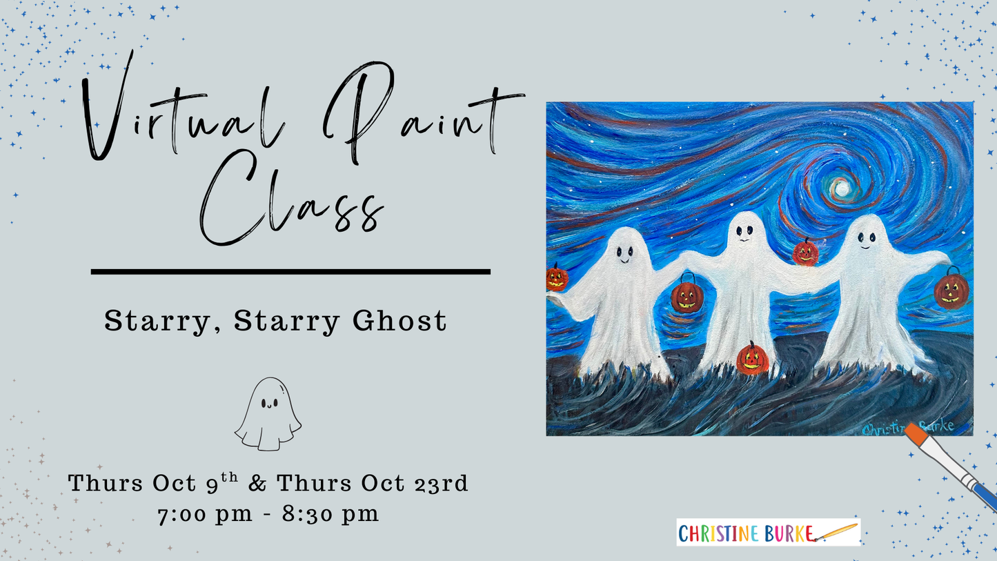 Virtual Paint Class - Starry, Starry Ghost