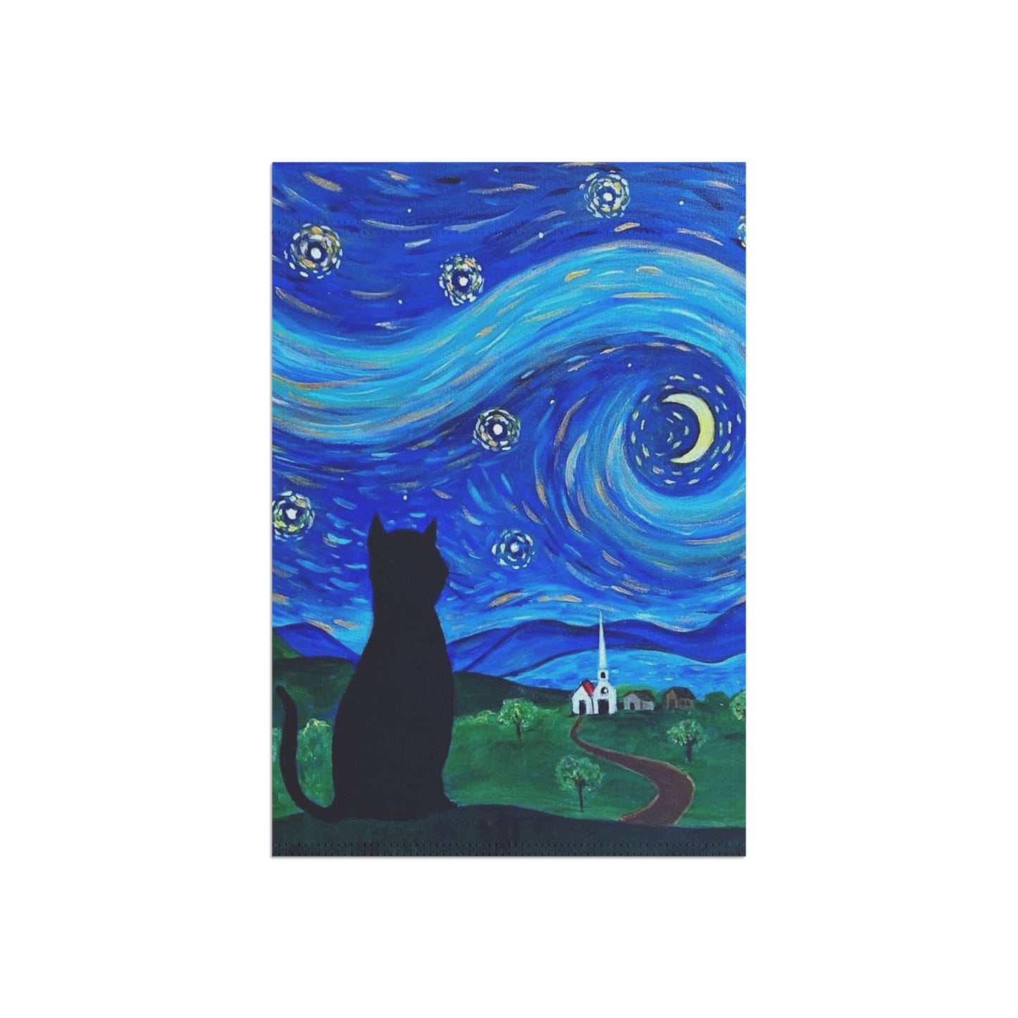 Starry, Starry Cat | Garden Banner