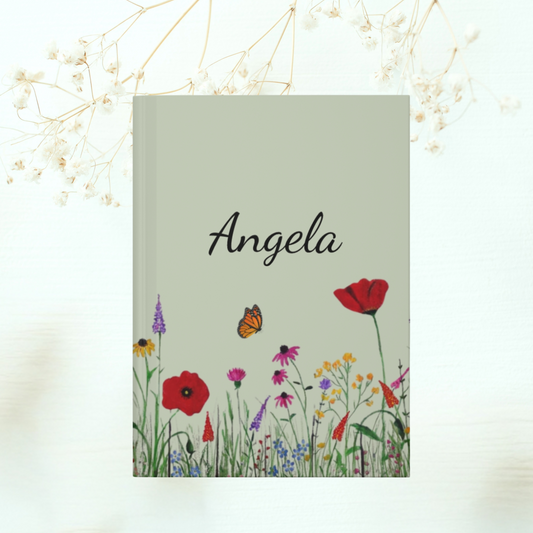 Wildflower Personalized Hardcover Lined Journal