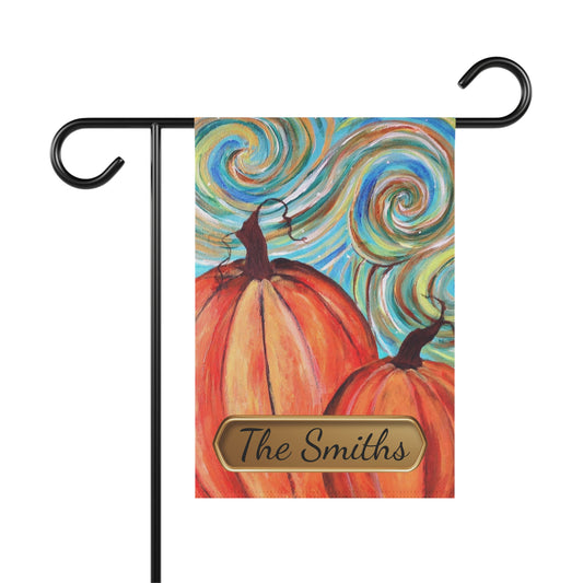 Personalized Pumpkin Garden Flag 12X18 | Autumn Yard Decor | Custom Outdoor Flag | Outdoor Yard Decor | Whimsical