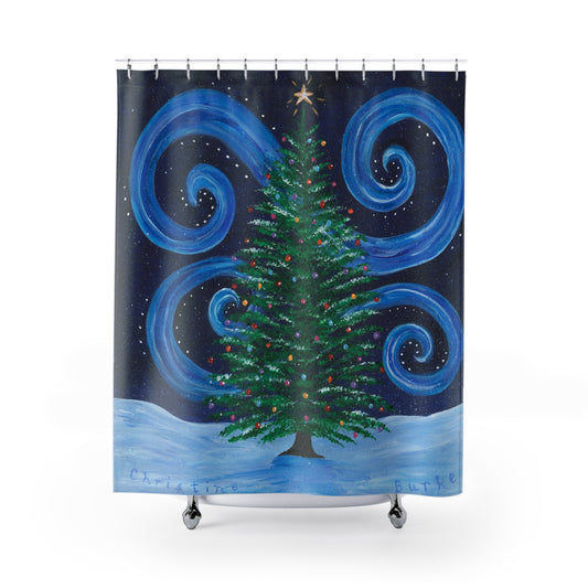 Starry, Starry Tree Shower Curtains