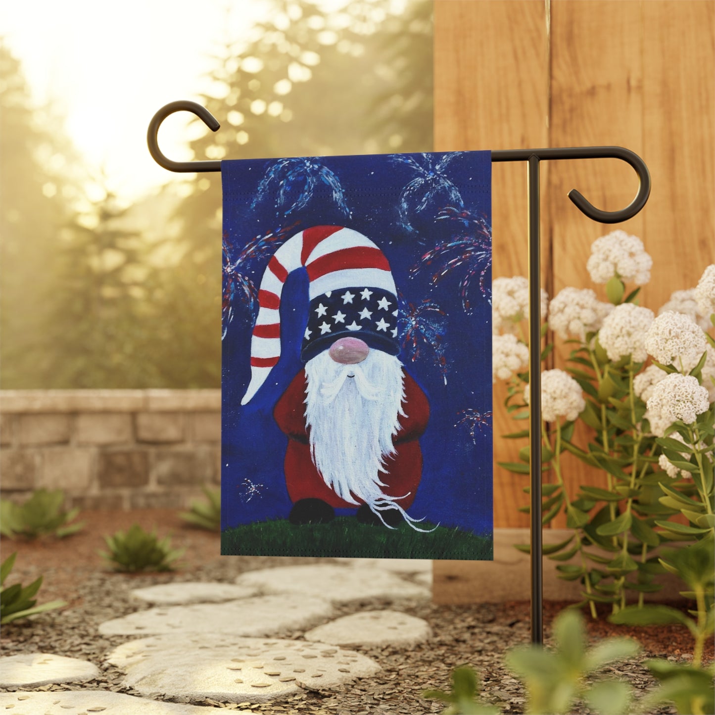 Patriotic Gnome | Garden Banner