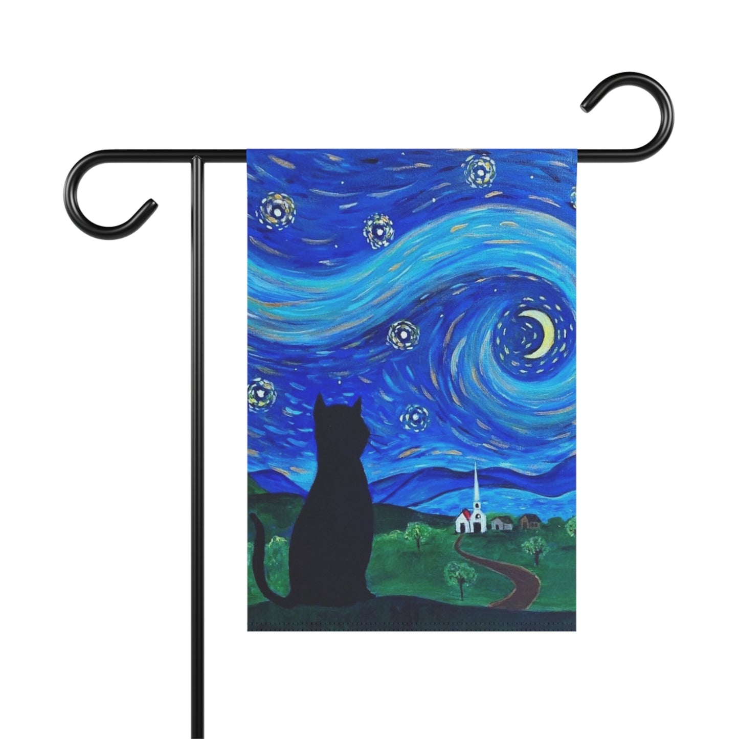 Starry, Starry Cat | Garden Banner