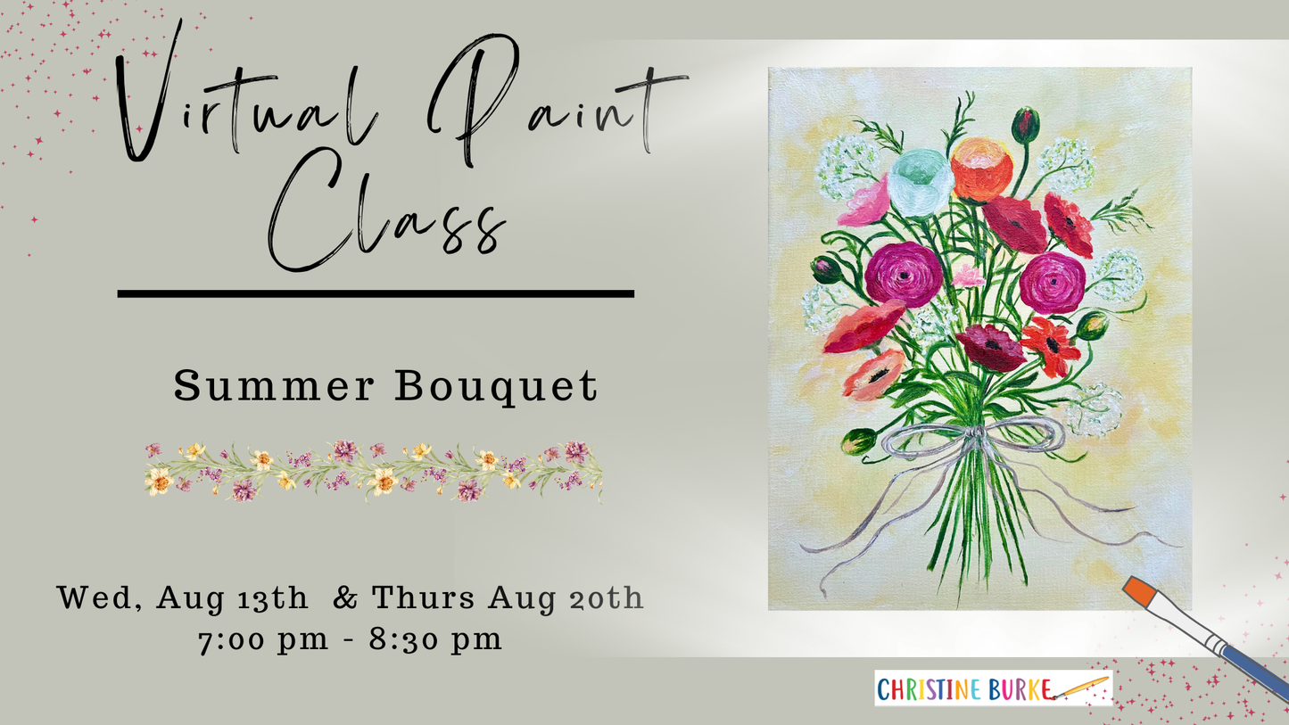 Virtual Paint Class - Summer Bouquet
