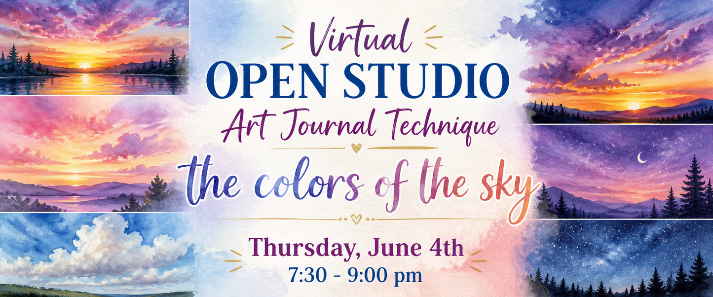 Virtual Open Studio - Art Journal Technique - The Colors of the Sky