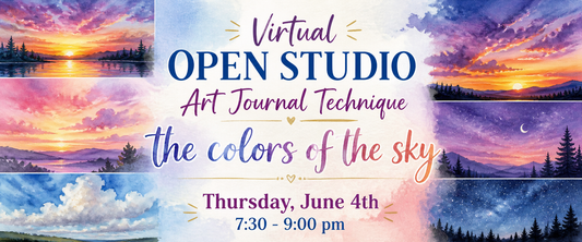Virtual Open Studio - Art Journal Technique - The Colors of the Sky