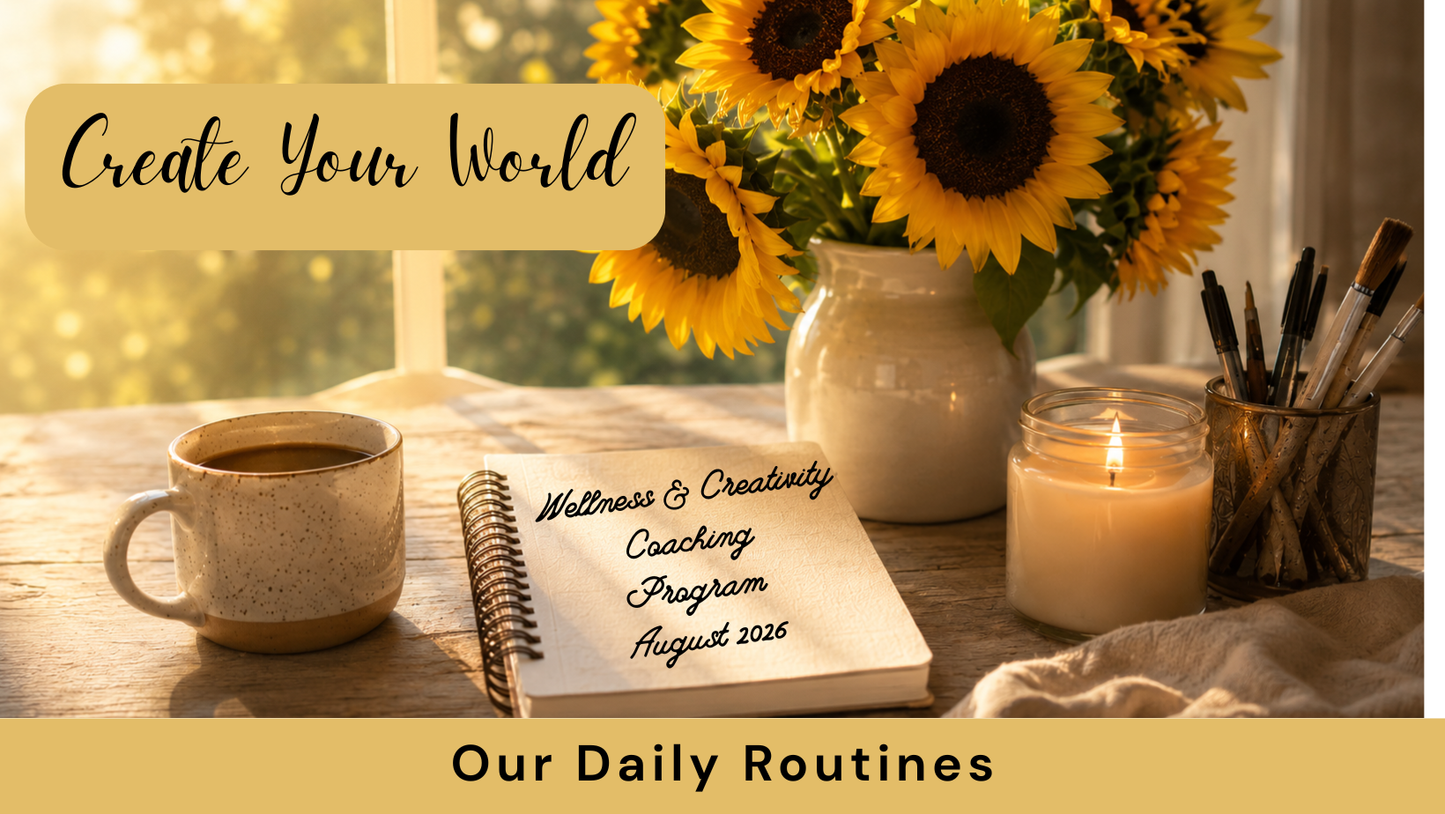 Create Your World - August Wellness & Creativity Coaching Program - Our Daily Routines