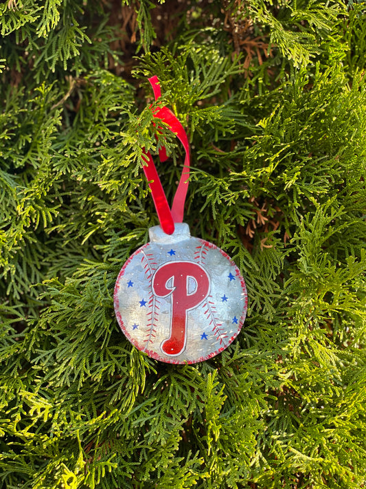 Phillies Ornament | 3D Metal Round Ornament