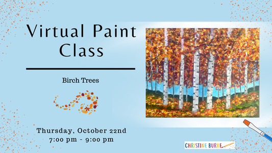 Virtual Paint Class - Birch Trees