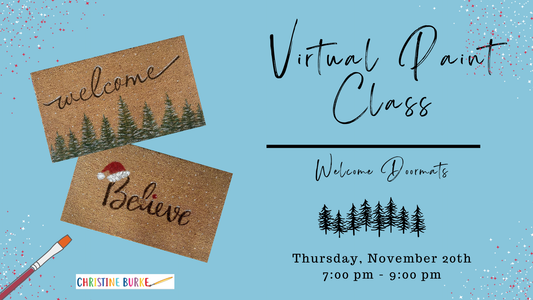 Virtual Paint Class - Welcome Doormats