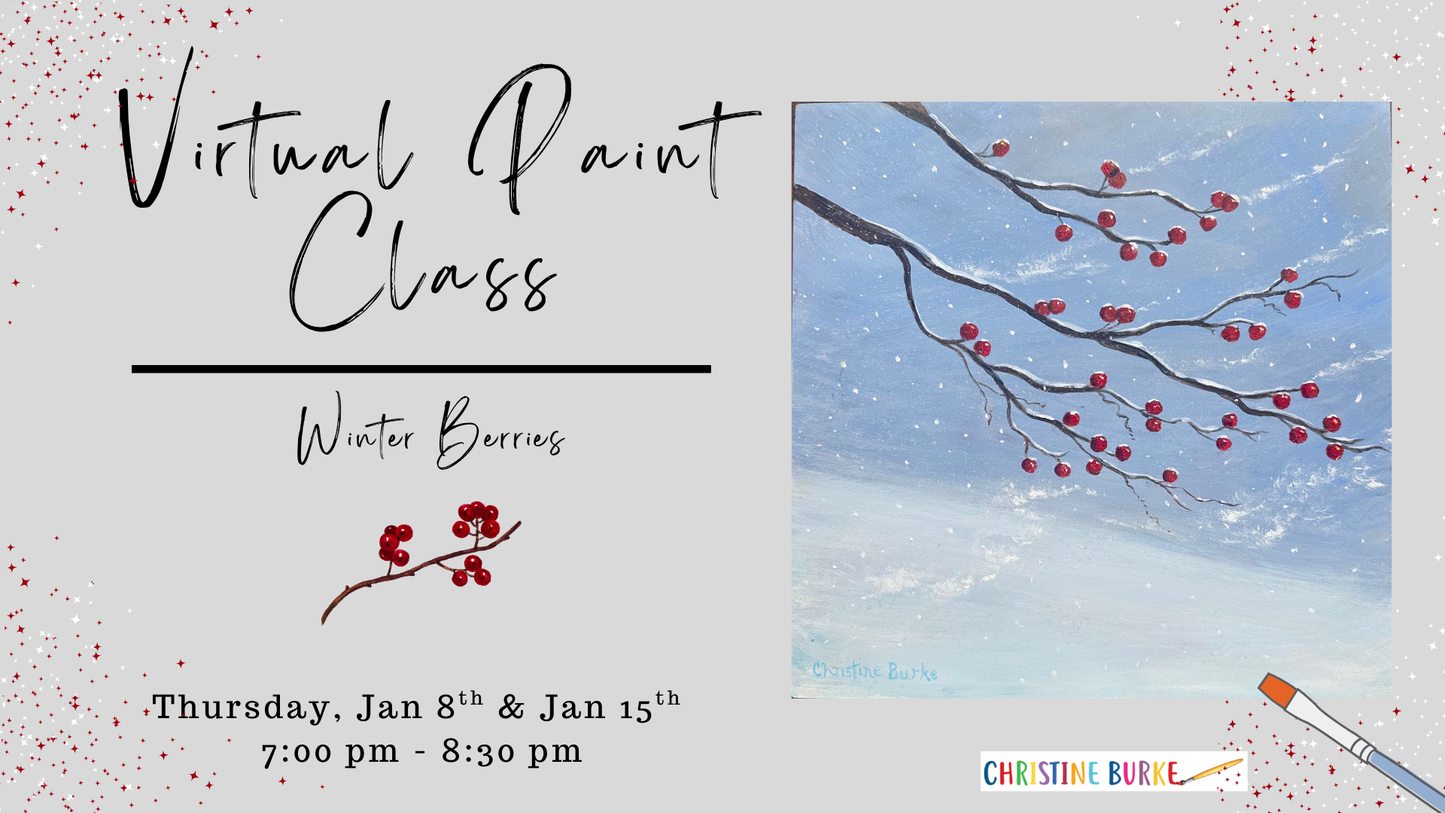 Virtual Paint Class - Winter Berries