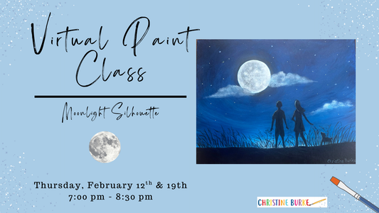 Virtual Paint Class - Moonlight Silhouette