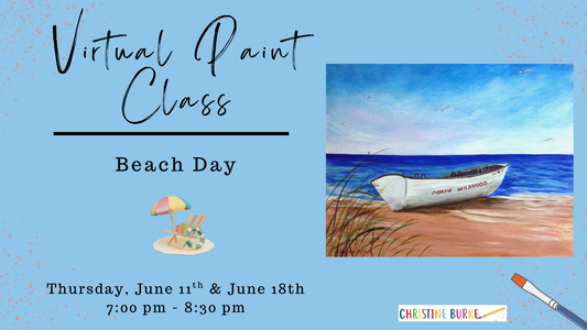 Virtual Paint Class -  A Day at the Beach